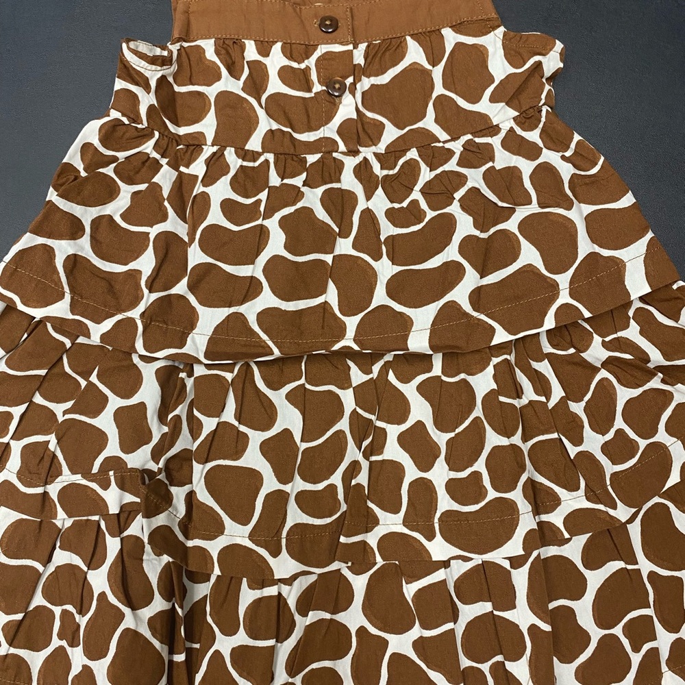 Gymboree Giraffe Brown Dress diaper girl cover 18-24 months